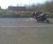 knee down on a moped
