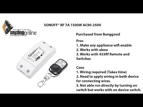 SONOFF® RF 7A 1500W AC90-250V Review - Banggood