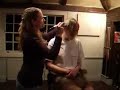 Caroline shaving her head for charity!