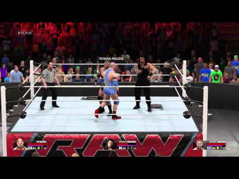 Randy Orton Vs Roman Reigns Vs Ryback - #1 Contender's Triple Threat Match WWE Raw 4/6/15