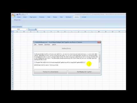 how to fuse cells in excel