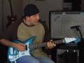 vintage Teisco kl2 guitar compare & fender deluxe reverb amp
