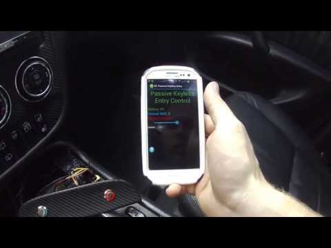 keyless entry system - This video demos how the passive keyless entry system works. I used an arduino, a bluesmirf silver, a 2 channel relay board and a homecooked android app to m...