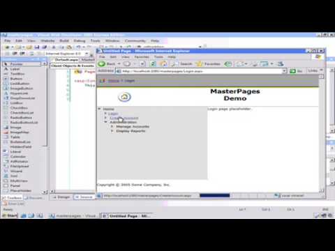 TutorialMaster - Use Master Pages and Site Navigation? Create a web site with a consistent layout and design across all its pages using ASP.NET 2.0 MasterPages. See how easy ...