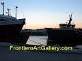 gloucester fishing boat endeavor returning home at sunrise march 2, 2008