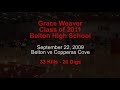G Weaver, Class of 2011: 33 Kills / 20 Digs in win over Cove
