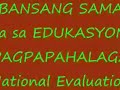 ICNHS National Evaluation - Pambansang Samahan para sa Edukasyon sa Pagpapahalaga
