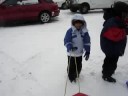 Stefano getting ready to slide