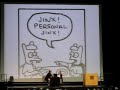 November 5, 2009 @ UIC Pavillion Matt Groening and Lynda Barry read off titles of movies that Matt's sons want to make.