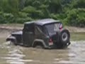 Cangrejera con el jeep de Eduardo