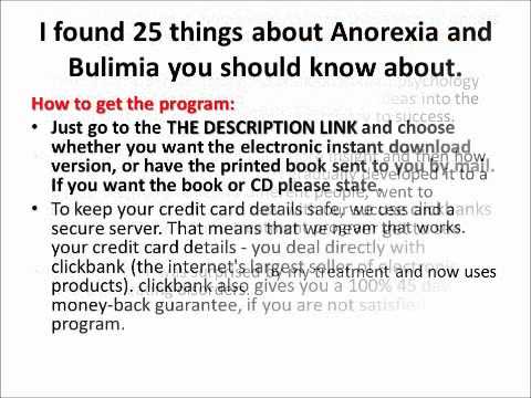 how to cure anorexia