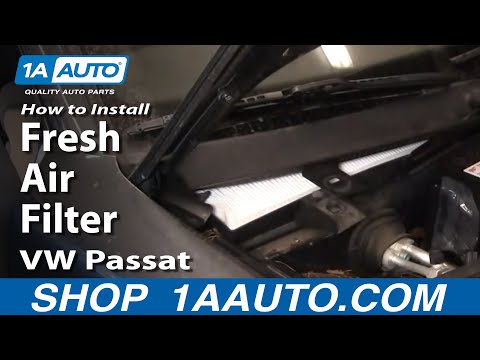 How to Install Replace Cabin Fresh Air Filter VW Passat 98-01 1AAuto.com