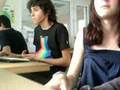 Moi et Clémi en cours de catalan