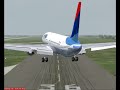 FS Movie 763 Crosswind and 747 landing Hk