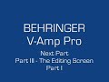 Behringer V-Amp Pro - Part II - Basic Software Windows