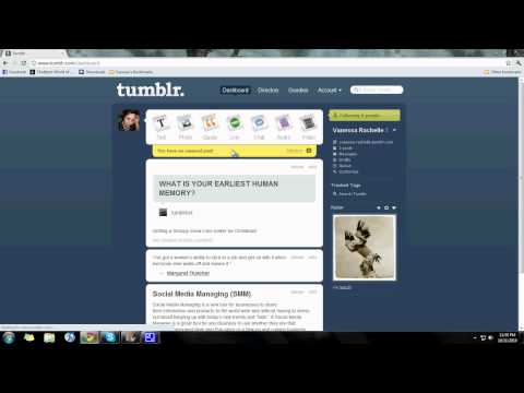 Tumblr Walkthrough How to use your profile