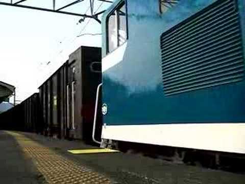 秩父鉄道デキ302+ヲキ長瀞発車