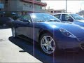 Blue Ferrari 612 Scaglietti starts and accelerates Blue Ferrari 612 Scaglietti starts and accelerates