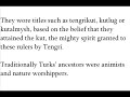 Tengri - God of Altaic tribes