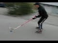 two freaks playing hockey