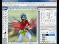 Photoshop Spin and Zoom burr on the background of a photo