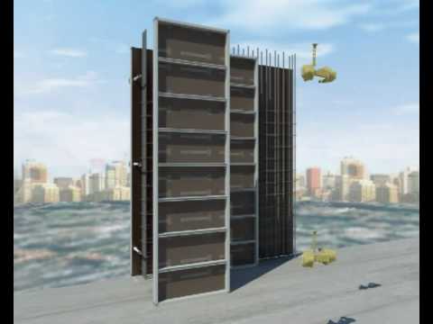 cimbra - Animacion 3d de armado de novedoso sistema de Cimbra Modular basado en tecnologia Europea.