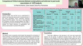 Comparison of clinical outcomes between acetylcysteine and ambroxol in post acute exacerbation of  C