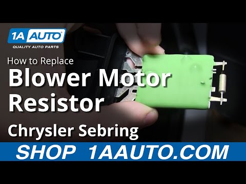 How To Install Fix AC Heater Fan Speed Resistor 2001-06 Chrysler Sebring