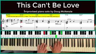 This Can't Be Love - Jazz piano tutorial