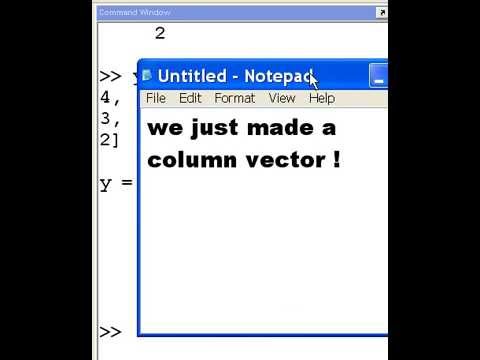 how to create a vector in matlab