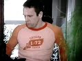 Marc Herremans putting on his legbraces