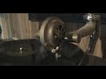 Wind up gramophone HMV Playing black and white rag
