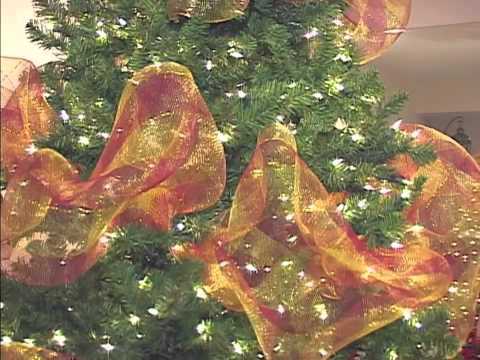 how to deco mesh a christmas tree