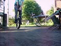 Unicycling video - first 180 unispin