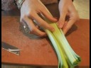 Learn how to prepare the leeks for this homemade Leek Soup recipe with expert cooking tips in this free video clip. Expert: Amanda Pearson Bio: A vegetarian for over ten years, Amanda Pearson is skilled at preparing delicious and healthy vegetarian dishes. Filmmaker: Michelle Kohrs