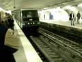Waiting the metro train in paris