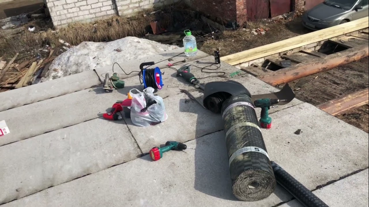 Кузьмолово. Частичная замена обрешетки и перекрытие 2 слоями Технониколь.