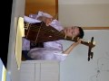 Sakura playing the biwa