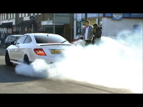Lord Aleem's Mercedes C63 Edition-507 - Burnouts and Revs in London!