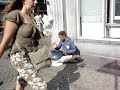 Busker On Dam Square