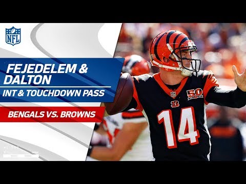 Video: Andy Dalton's 2nd TD Pass Set Up by Clayton Fejedelem's Huge INT! | Bengals vs. Browns | NFL Wk 4