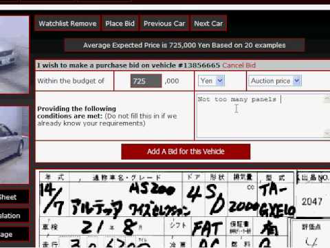 how to bid on japan car auction
