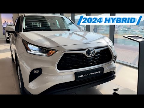 2024 toyota highlander hybrid 25l cuv awd interior and exterior details walkaround view