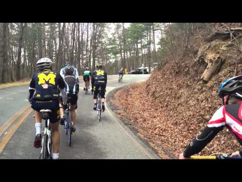Michigan Cycling Team road biking in Unicoi State Park