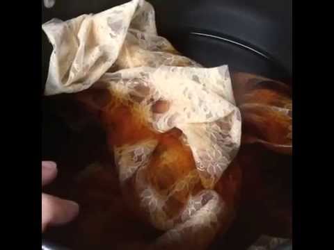 how to dye lace with tea