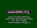 Cynthia McKinney at Green Party National Convention Cynthia McKinney at Green Party National Convention