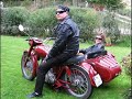 Classic Polish motorcycle 1958 Junak M-07 with side car