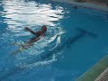 Trying hard swimmer