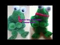 Cómo hacer una ranita de peluche con pompones