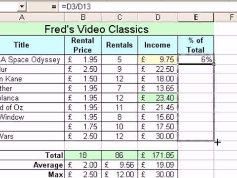 how to calculate percentage in excel